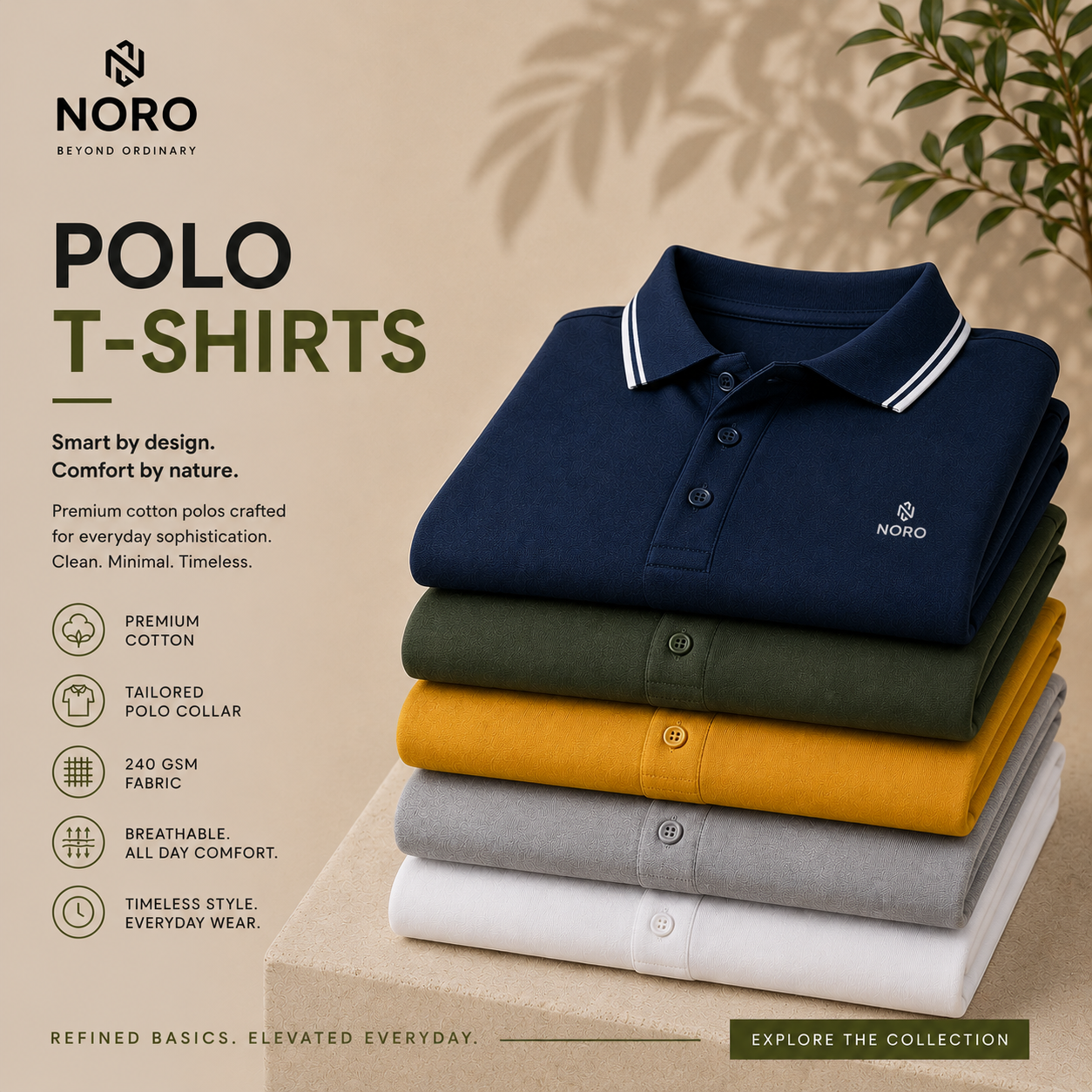 NORO Men - Modern Minimal Polo Collection